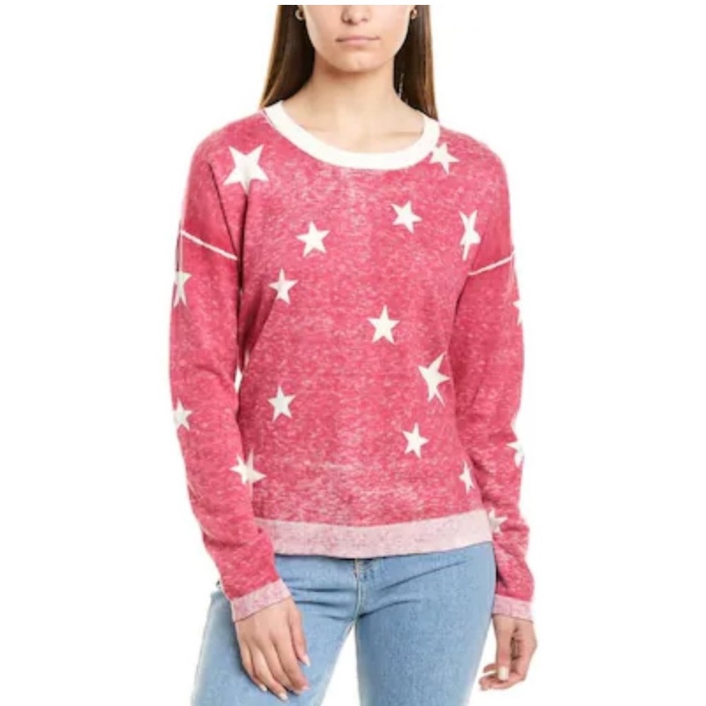 In2 by InCashmere Strawberry Red Stars Sweater - Size XL